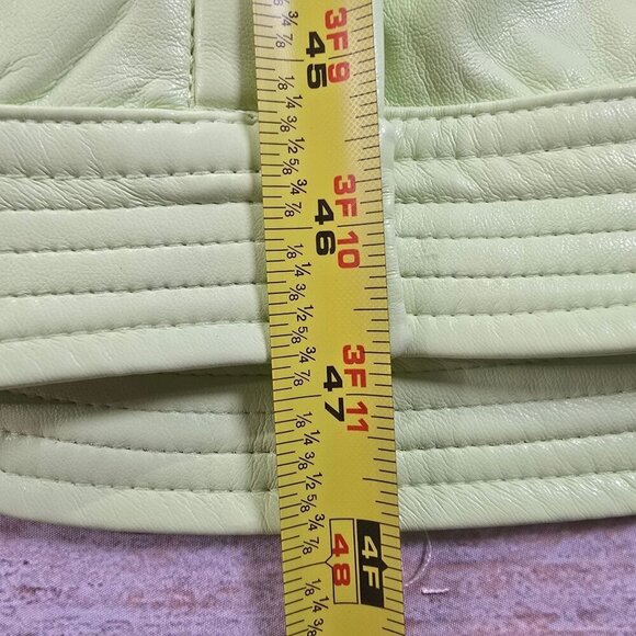 House of Harlow 1960 Lime Vegan Leather Button Dress, Women's S, NWT - Picture 8 of 9